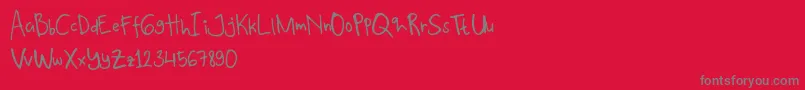 Kalyana Demo Font – Gray Fonts on Red Background