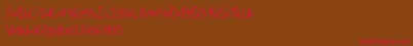 Kalyana Demo Font – Red Fonts on Brown Background