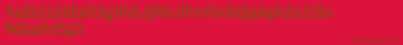 Police Kamalo bold – polices brunes sur fond rouge