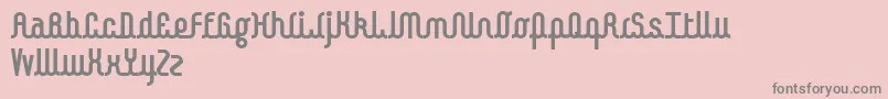 フォントKamalo bold – ピンクの背景に灰色の文字