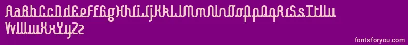 Kamalo bold Font – Pink Fonts on Purple Background