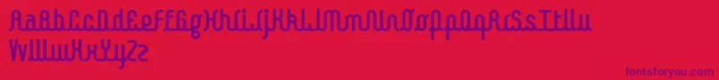 Kamalo bold-fontti – violetit fontit punaisella taustalla