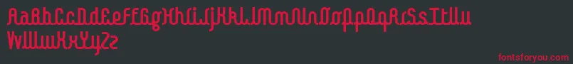 Kamalo bold Font – Red Fonts on Black Background