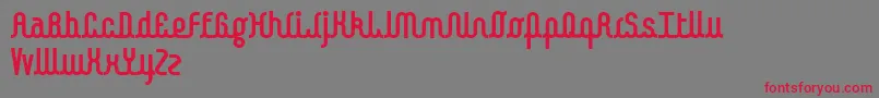 Kamalo bold Font – Red Fonts on Gray Background