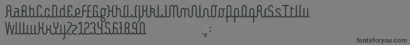 フォントKamalo – 黒い文字の灰色の背景