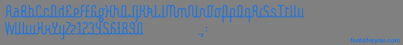 フォントKamalo – 灰色の背景に青い文字