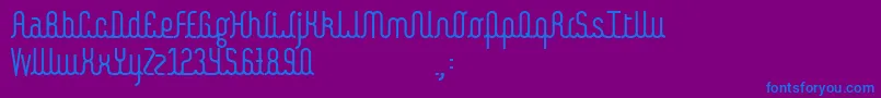 Kamalo Font – Blue Fonts on Purple Background