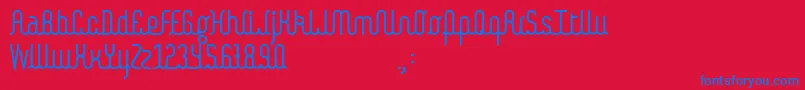 Kamalo Font – Blue Fonts on Red Background