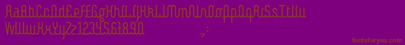 Kamalo Font – Brown Fonts on Purple Background