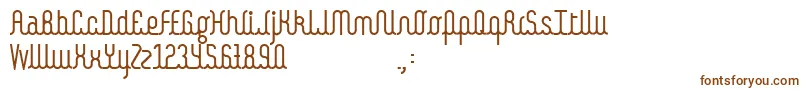 Kamalo-Schriftart – Braune Schriften auf weißem Hintergrund