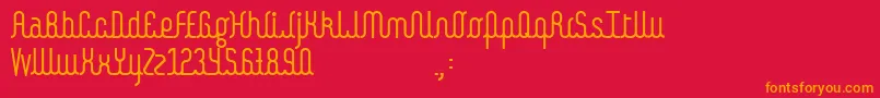 Kamalo Font – Orange Fonts on Red Background