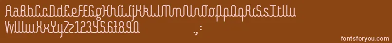 Kamalo Font – Pink Fonts on Brown Background