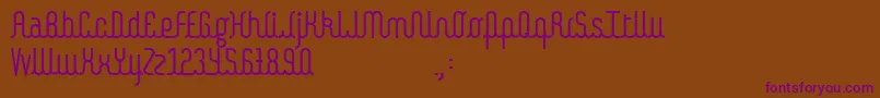 Шрифт Kamalo – фиолетовые шрифты на коричневом фоне