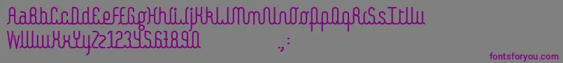 Шрифт Kamalo – фиолетовые шрифты на сером фоне