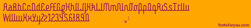 Kamalo Font – Purple Fonts on Orange Background