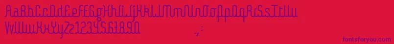 Kamalo Font – Purple Fonts on Red Background