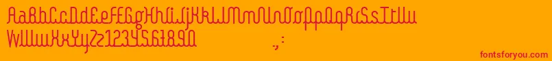 Kamalo Font – Red Fonts on Orange Background