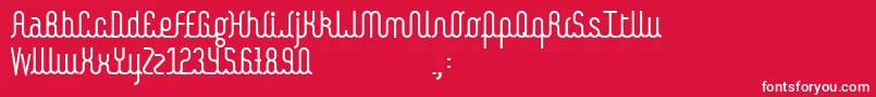 More about Kamalo Font Kamalo Font – White Fonts on Red Background