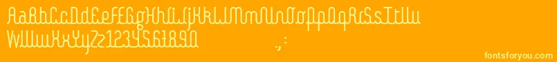 Kamalo Font – Yellow Fonts on Orange Background