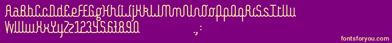 Więcej informacji o czcionce Kamalo Czcionka Kamalo – żółte czcionki na fioletowym tle