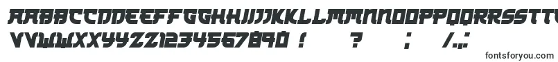 Kamikaze Italic-fontti – julisteiden fontit
