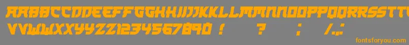 Kamikaze Italic Font – Orange Fonts on Gray Background