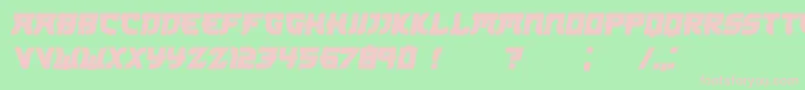 Kamikaze Italic Font – Pink Fonts on Green Background