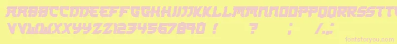 Kamikaze Italic Font – Pink Fonts on Yellow Background