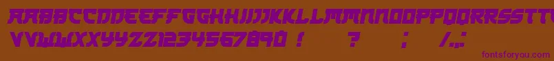 Kamikaze Italic Font – Purple Fonts on Brown Background