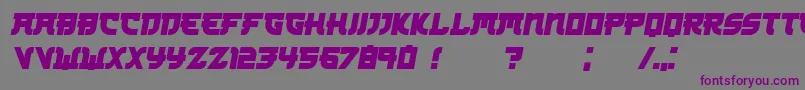 Kamikaze Italic Font – Purple Fonts on Gray Background