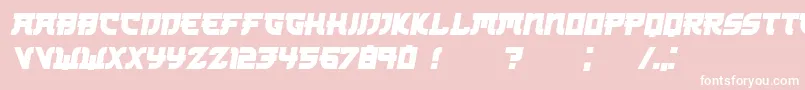 Kamikaze Italic Font – White Fonts on Pink Background