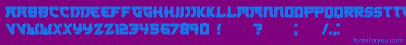 Kamikaze Font – Blue Fonts on Purple Background