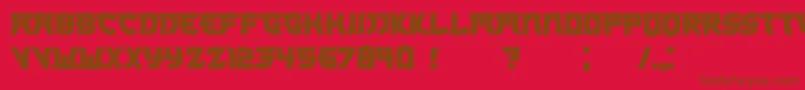fuente Kamikaze – Fuentes Marrones Sobre Fondo Rojo