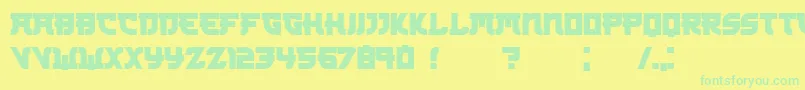Kamikaze Font – Green Fonts on Yellow Background