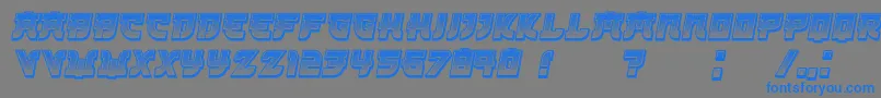 fuente Kamikaze3DGradient Italic – Fuentes Azules Sobre Fondo Gris