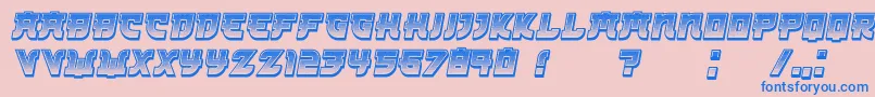 Kamikaze3DGradient Italic-Schriftart – Blaue Schriften auf rosa Hintergrund