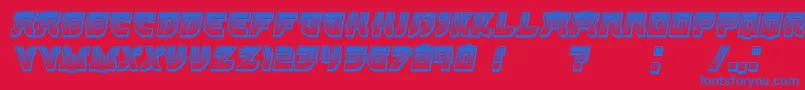 Kamikaze3DGradient Italic Font – Blue Fonts on Red Background