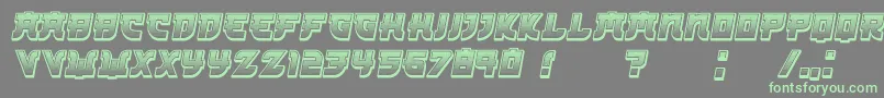 Kamikaze3DGradient Italic Font – Green Fonts on Gray Background