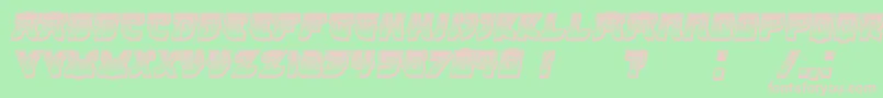Kamikaze3DGradient Italic Font – Pink Fonts on Green Background