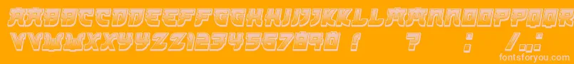 Kamikaze3DGradient Italic Font – Pink Fonts on Orange Background