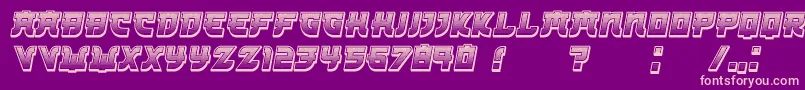 Kamikaze3DGradient Italic Font – Pink Fonts on Purple Background