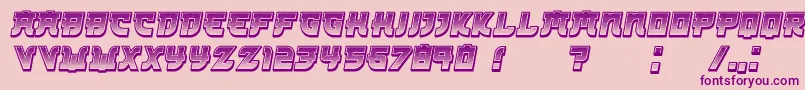 Kamikaze3DGradient Italic Font – Purple Fonts on Pink Background