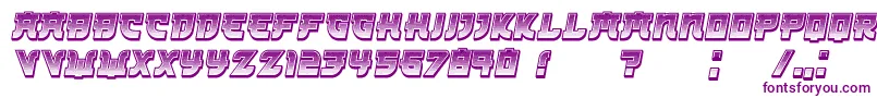 Police Kamikaze3DGradient Italic – polices violettes