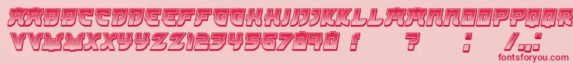 Kamikaze3DGradient Italic Font – Red Fonts on Pink Background