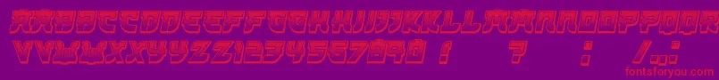 Kamikaze3DGradient Italic Font – Red Fonts on Purple Background