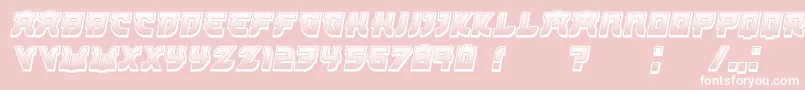 フォントKamikaze3DGradient Italic – ピンクの背景に白い文字