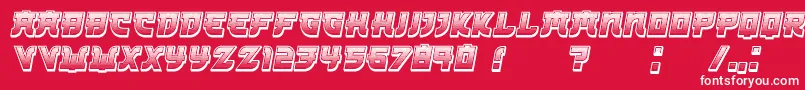 Kamikaze3DGradient Italic Font – White Fonts on Red Background