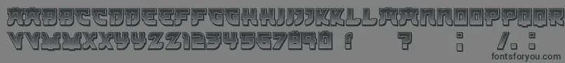 Kamikaze3DGradient Font – Black Fonts on Gray Background