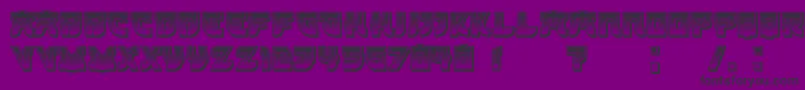 Kamikaze3DGradient-Schriftart – Schwarze Schriften auf violettem Hintergrund