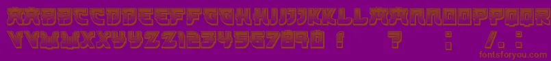 Kamikaze3DGradient Font – Brown Fonts on Purple Background